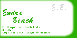 endre biach business card